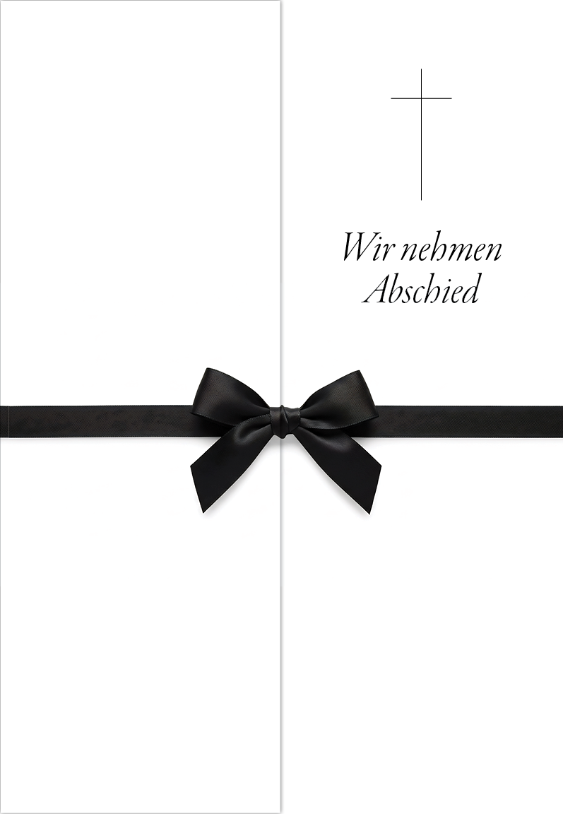 Altarfalzkarte mit Schleife