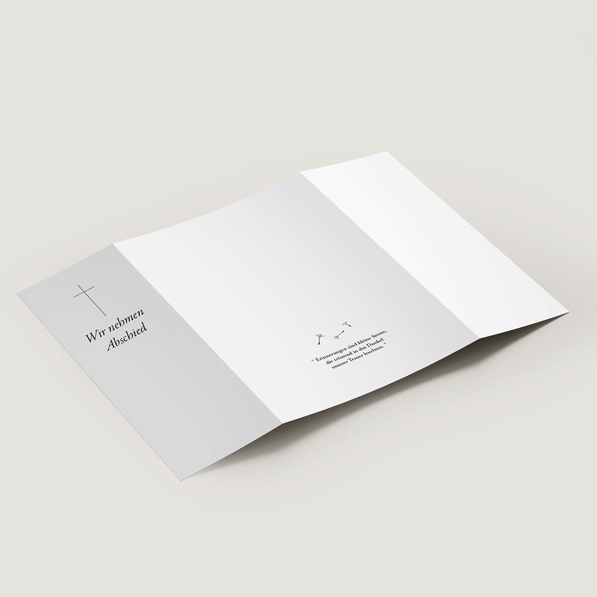 Trauerkarte mit Schleife