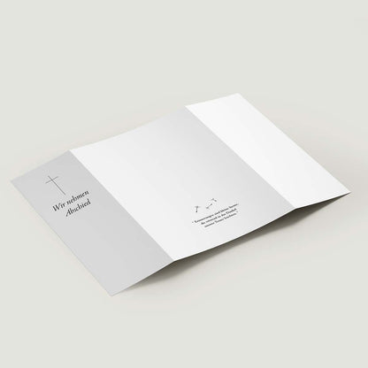 Trauerkarte mit Schleife